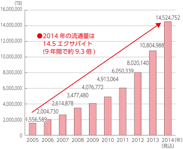 データ国内流通量の推移